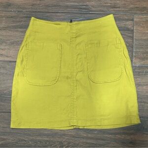 Anthropologie Maeve Yellow Colette Mini Skirt XS